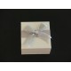 Boîte emballage cadeau nœud papillon blanc 7.6 x 7.6 x 4.3 cm